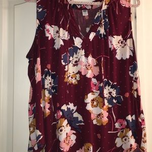 Old Navy Floral Sleeveless Top XXL